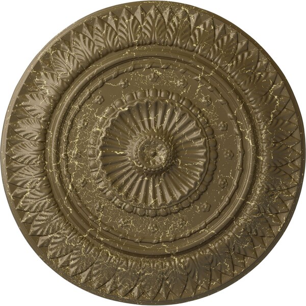 Ekena Millwork Christopher Ceiling Medallion, Hand-Painted Mississippi Mud Crackle, 26 5/8"OD x 2 1/4"P CM26CSMMC - main